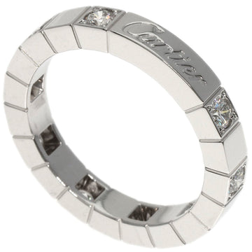 CARTIER Lanier Half Diamond #49 Ring, K18 White Gold, Women's,