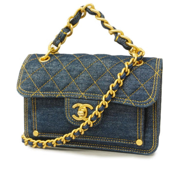 CHANEL Handbag Matelasse Chain Shoulder Denim Blue Ladies