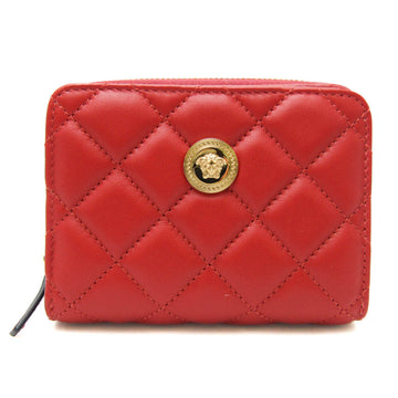 VERSACE Medusa Nappa Quilting DPDI167S Women's Leather Middle Wallet [bi-fold] Red Color