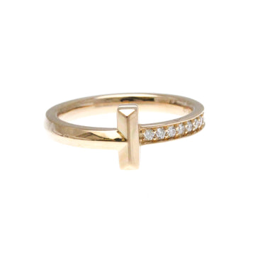 TIFFANY T One Narrow Diamond Ring Pink Gold [18K] Fashion Diamond Band Ring Pink Gold