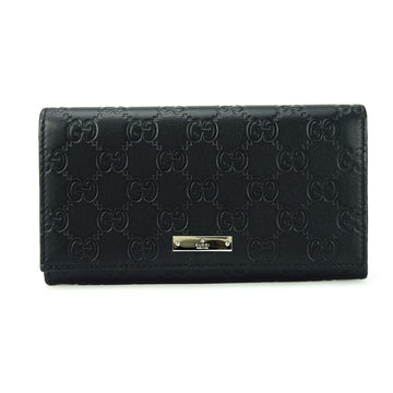 GUCCI Long Wallet 244946 ssima Leather Black Accessory Women's