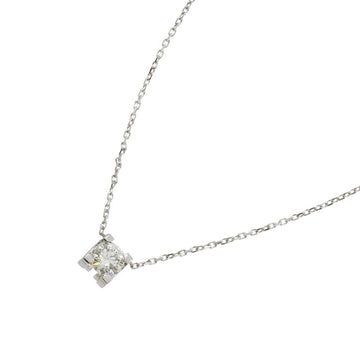 CARTIER C De Diamond 0.50ct G/VS1/3EX Necklace 42cm K18 WG 750