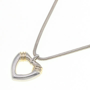 TIFFANY Necklace SV Sterling Silver 925 YG Yellow Gold Heart Combination Pendant Choker Women's ＆CO