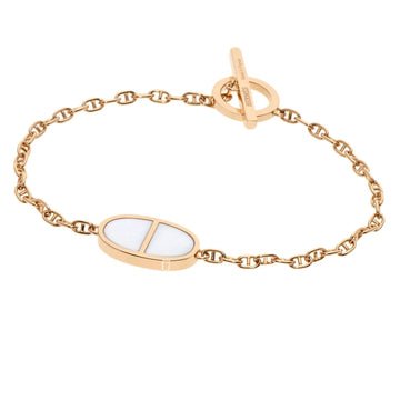 HERMES Chaine d'Ancre Verso SH size bracelet K18 pink gold ladies