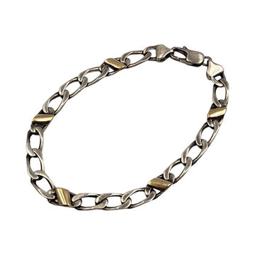 TIFFANY & Co.  Bracelet for Women Figaro Chain SV925 750 K18 Silver Gold