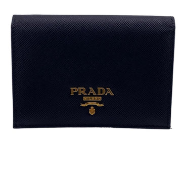 PRADA Bi-fold Wallet Card Case Black Women's Z0006442