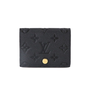 LOUIS VUITTON Monogram Empreinte Card Case Envelope Carte de Visite Leather Noir M58456 RFID Business Holder