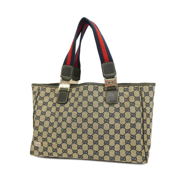 GUCCI Tote Bag GG Canvas 145758 Navy Women's
