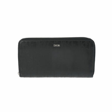 DIOR HOMME Round Zip Long Wallet Black - Men's Perforated Leather