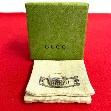 GUCCI Double G GG Marmont Silver 925 Ring for Men and Women, 23355