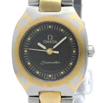 OMEGAPolished  Seamaster Polaris 18K Gold Steel Quartz Watch 796.1022 BF571624