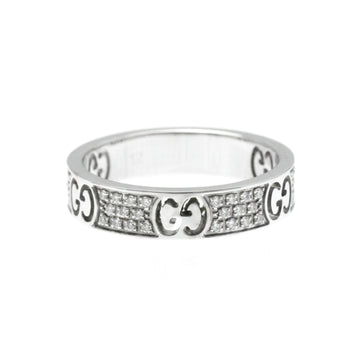 GUCCI Icon Stardust Diamond Ring White Gold [18K] Fashion Diamond Band Ring Silver