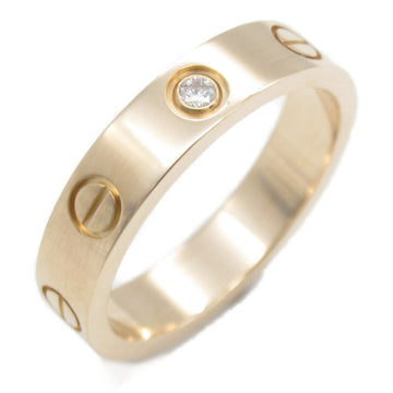 CARTIER mini love diamond ring Ring Clear K18PG[Rose Gold] Clear