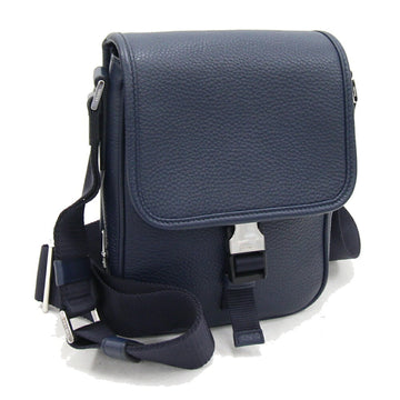 PRADA shoulder bag 2VD028 navy leather blue men's