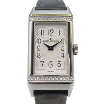 JAEGER-LECOULTRE Reverso Wrist Watch 3288420 Quartz Silver Stainless Steel Croco leather 3288420