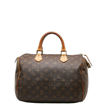 LOUIS VUITTON Monogram Speedy 30 Handbag Boston Bag M41108 Brown PVC Leather Ladies