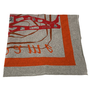 HERMES jersey stole Gray cotton