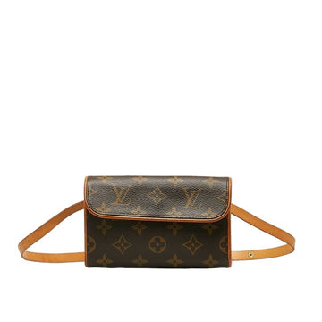 LOUIS VUITTON Monogram Pochette Florentine XS Shoulder Bag M51855 Brown PVC Leather Women's
