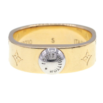 LOUIS VUITTON Ring Berg Nanogram M00210 Gold Silver Metal S Size 10 LV Women's Monogram