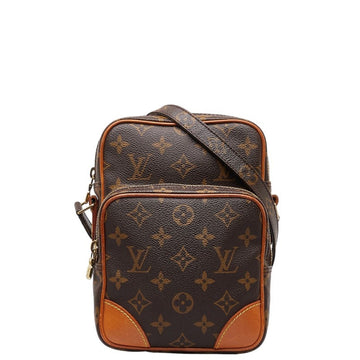 LOUIS VUITTON Monogram Amazon Shoulder Bag M45236 Brown PVC Leather Women's