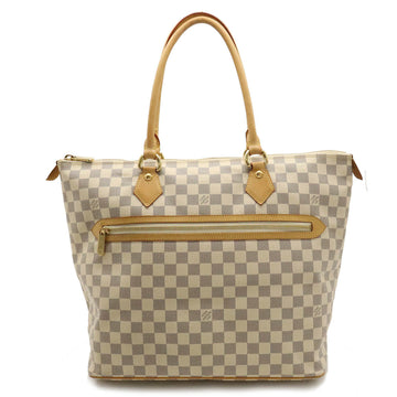 LOUIS VUITTON Damier Azur Saleya GM Handbag Tote Bag Large Shoulder N51184