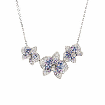 CARTIER Caresse d'Orchidepal Diamond - Women's K18 White Gold Necklace