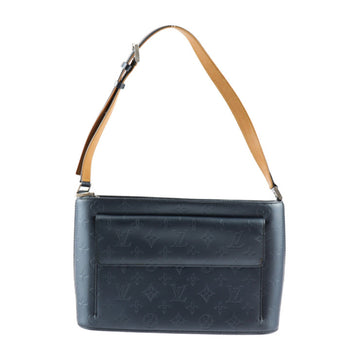 LOUIS VUITTON Alston Shoulder Bag M55125 Monogram Matte Leather Blue Vuitton
