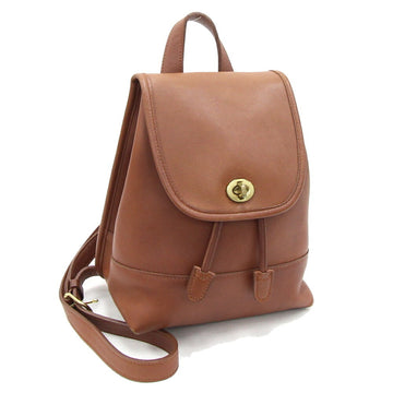 COACH Backpack 9960 Brown Leather Old Women's Turnlock