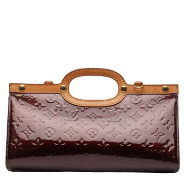 LOUIS VUITTON Monogram Vernis Roxbury Drive Handbag Shoulder Bag M91995 Amaranth Purple Patent Leather Women's