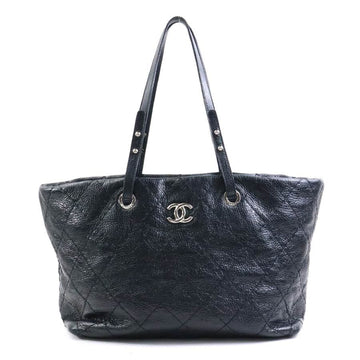 CHANEL Handbag Tote Bag Leather Black Women's 99884f