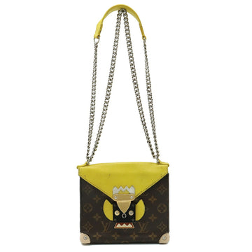 LOUIS VUITTON Monogram Pochette Mask PM Shoulder Bag Chain Jaune Yellow Key Missing M50127