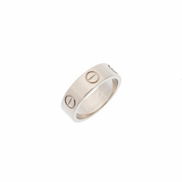 CARTIER Love Ring #50 Size 9.5 Women's K18 White Gold