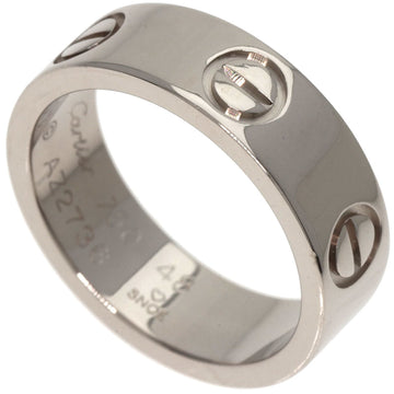CARTIER Love Ring #48 Ring, 18K White Gold, Women's,