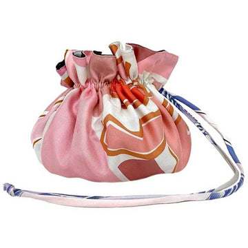 HERMES Pouch Petit H PM Pink Marble H1063848 f-20261 Silk 100  Coin Case Reversible Ladies Compact