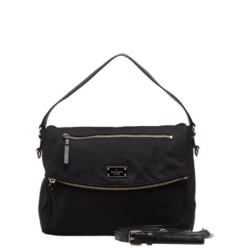 KATE SPADE Shoulder Bag Handbag WKRU4215 Black Nylon Leather Women's