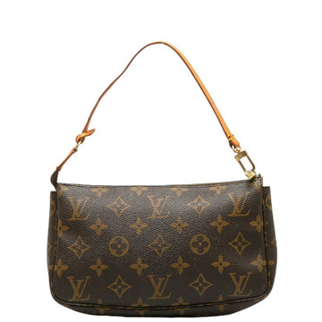 LOUIS VUITTON Monogram Pochette Accessoire Shoulder Bag M51980 Brown PVC Leather Women's