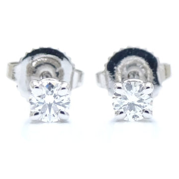 TIFFANY&Co.  solitaire earrings with one diamond, Pt950 platinum 291766
