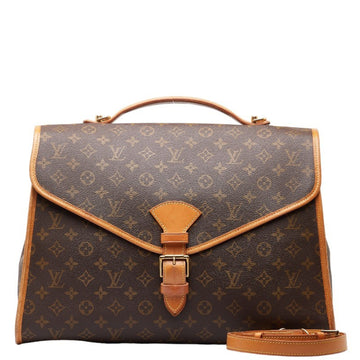 LOUIS VUITTON Monogram Beverly MM Handbag Bag M51120 Brown PVC Leather Men's