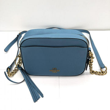 COACH Shoulder Bag Leather Blue 29411