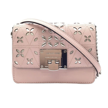 MICHAEL KORS Chain Shoulder Bag Leather Compact Pink Women's