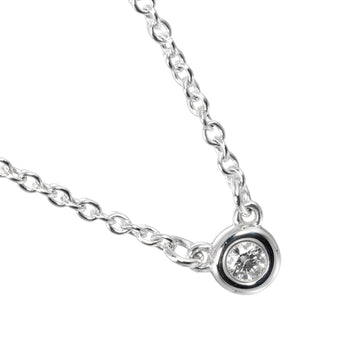 TIFFANY&Co. Visor Yard Necklace 925 Silver Diamond Approx. 1.55g I112223026