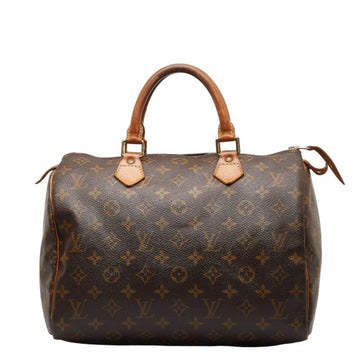 LOUIS VUITTON Monogram Speedy 30 Handbag Boston Bag M41526 Brown PVC Leather Women's