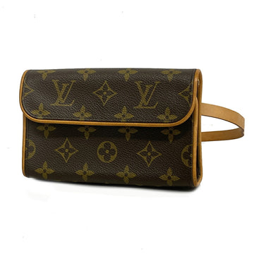 LOUIS VUITTON Waist Bag Monogram Pochette Florentine M51855 Brown Ladies