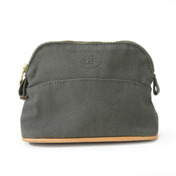 HERMES pouch Bolide canvas grey bag-in-bag accessory
