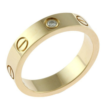 CARTIER Love Ring, Size 8, 18K Gold, Diamond, Women's,