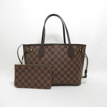 LOUIS VUITTON Neverfull PM Tote Bag Brown Ebene Damier PVC coated canvas N41359