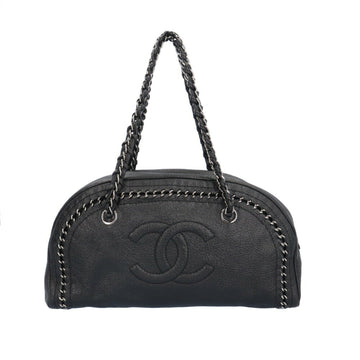 CHANEL Boston Bag Luxury Handbag Leather A31405 Black Women's  Chain Shoulder