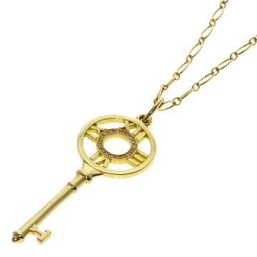 TIFFANY Atlas Key Diamond Necklace, 18K Yellow Gold, Women's, &Co.