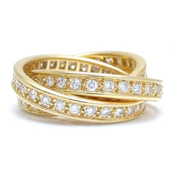 CARTIER three band ring full diamond #49 K18YG yellow gold 291427