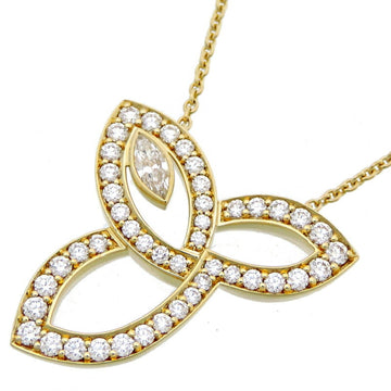 HARRY WINSTON Lily Cluster by Diamond Pendant Women's Necklace PEDYMQRFLC 750 Yellow Gold
